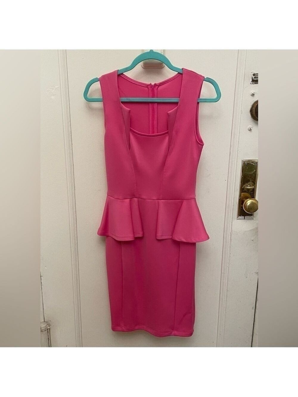 Tomswear Pink Peplum Dress Size Small NWOT